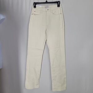 WeWoreWhat Ivory Icon Straight Jean Stretch Twill Denim Size 25